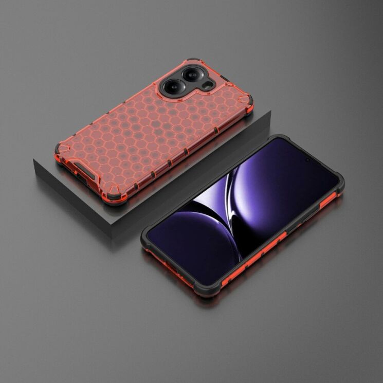 Захисний чохол Deexe Honeycomb Series для Xiaomi Poco X7 Pro - Red: фото 2 з 5