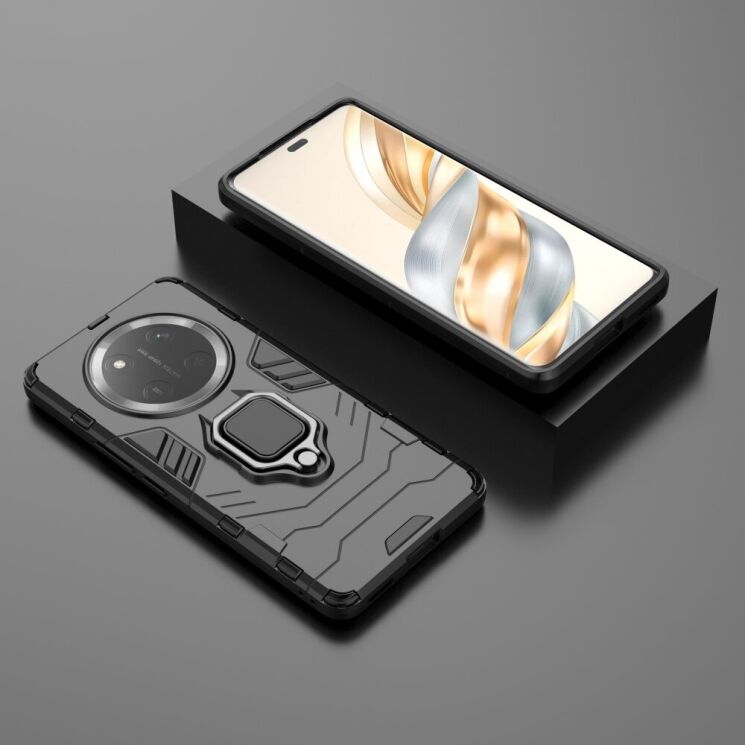 Захисний чохол Deexe Hybrid Case для Honor Magic 7 Lite - Black: фото 4 з 6