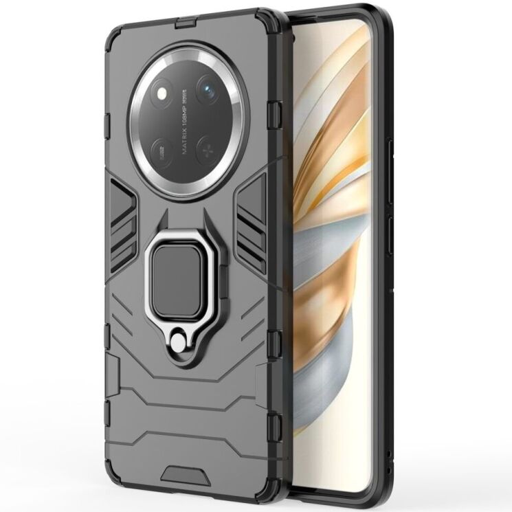 Захисний чохол Deexe Hybrid Case для Honor Magic 7 Lite - Black: фото 2 з 6