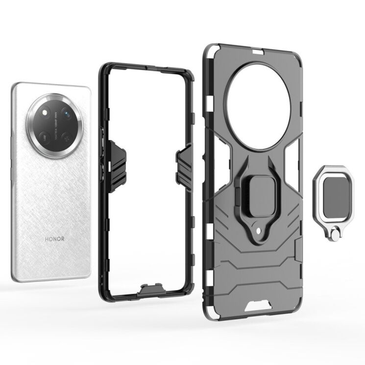 Захисний чохол Deexe Hybrid Case для Honor Magic 7 Lite - Black: фото 5 з 6