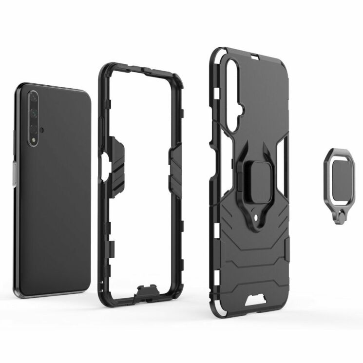 Защитный чехол Deexe Hybrid Case для Huawei Honor 20 / Nova 5T - Black: фото 4 из 11