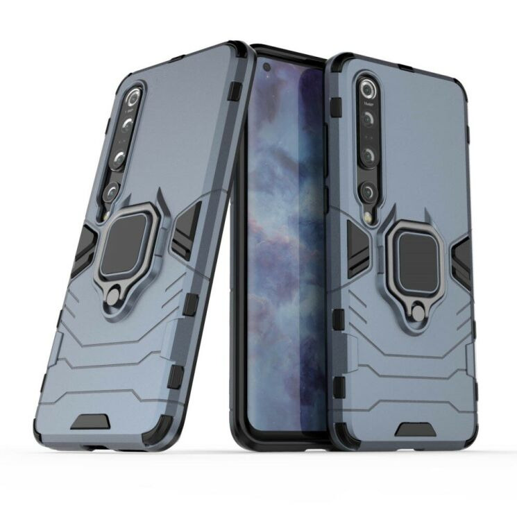 Чехол с подставкой Deexe Hybrid Case для Xiaomi Mi 10 Pro - Blue: фото 2 из 5