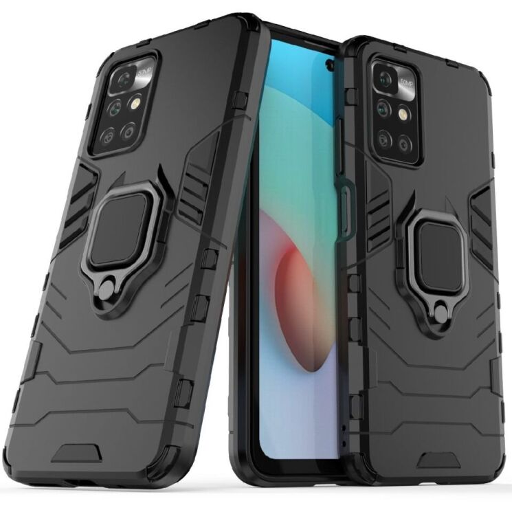 Защитный чехол Deexe Hybrid Case для Xiaomi Redmi 10 / 10 (2022) / 10 Prime - Black: фото 1 из 11