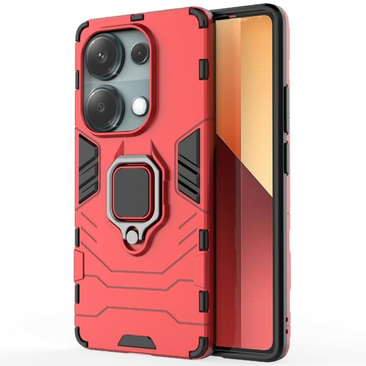 Захисний чохол Deexe Hybrid Case для Xiaomi Redmi Note 14S - Red: фото 3 з 5