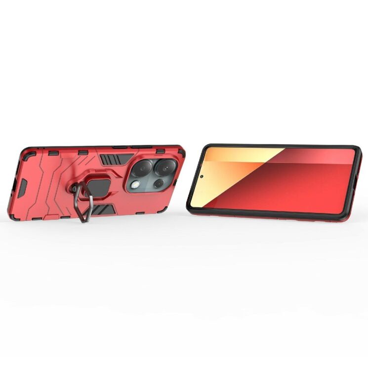Захисний чохол Deexe Hybrid Case для Xiaomi Redmi Note 14S - Red: фото 2 з 5