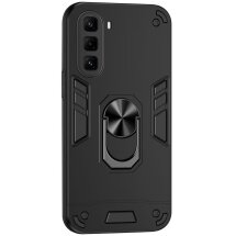 Защитный чехол Deexe Hybrid Shell для Infinix Hot 50 Pro Plus - Black: фото 1 из 7