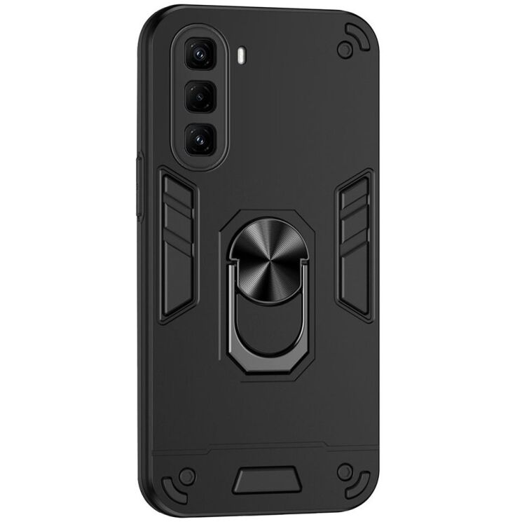 Защитный чехол Deexe Hybrid Shell для Infinix Hot 50 Pro Plus - Black: фото 1 из 7