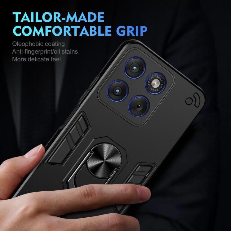 Захисний чохол Deexe Hybrid Shell для Motorola Edge 70 - Black: фото 5 з 7