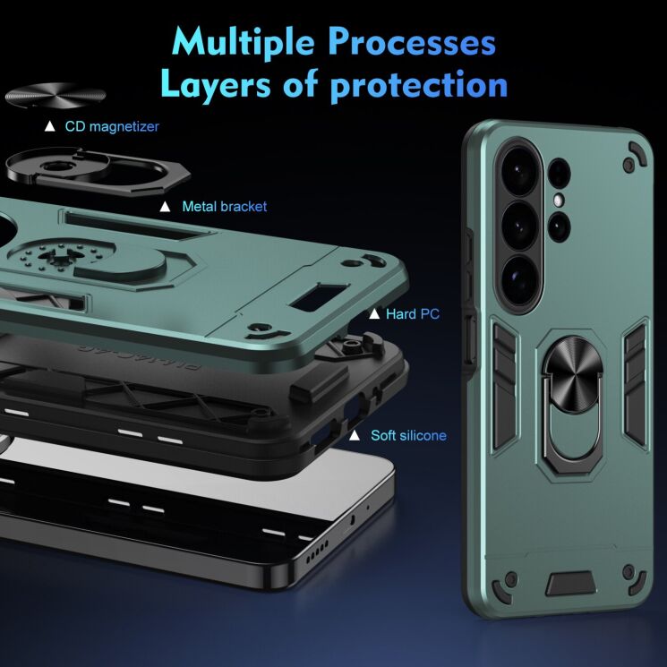 Защитный чехол Deexe Hybrid Shell для Samsung Galaxy S26 Ultra - Blue: фото 7 из 7