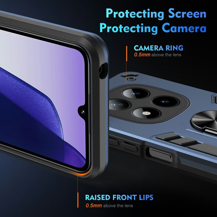 Защитный чехол Deexe Hybrid Shell для Xiaomi Redmi Note 15 Pro Plus / Poco M8 Pro 5G - Blue: фото 3 из 7