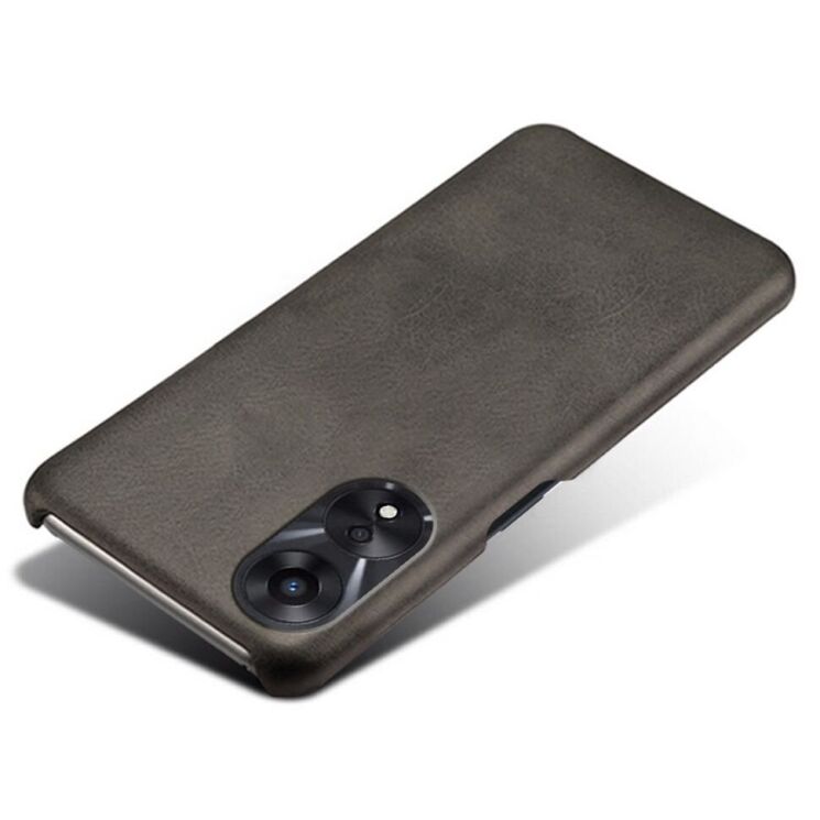 Захисний чохол Deexe Leather Back Cover для OPPO A38 / A18 - Black: фото 3 з 4