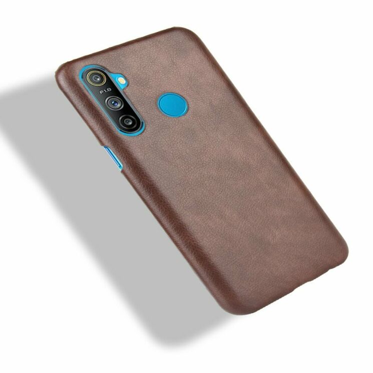 Защитный чехол Deexe Leather Back Cover для Realme C3 - Brown: фото 4 из 6