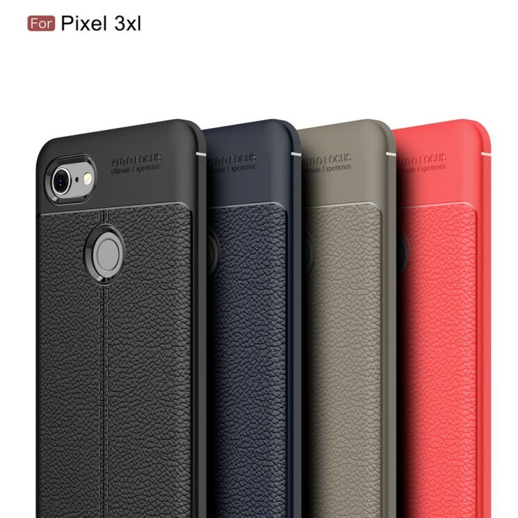 Защитный чехол Deexe Leather Cover для Google Pixel 3 XL - Dark Blue: фото 3 из 9