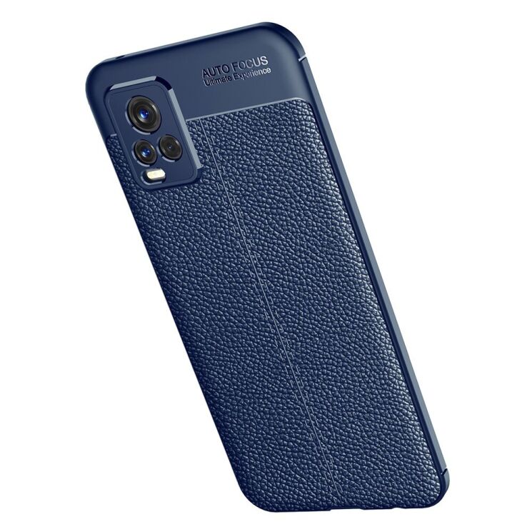Захисний чохол Deexe Leather Cover для VIVO V20 - Blue: фото 3 з 7
