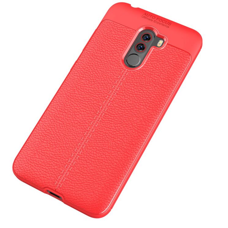 Защитный чехол Deexe Leather Cover для Xiaomi Pocophone F1 - Red: фото 2 из 10
