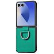 Захисний чохол Deexe Litchi Ring Case для Samsung Galaxy Flip 8 - Green (423527G)