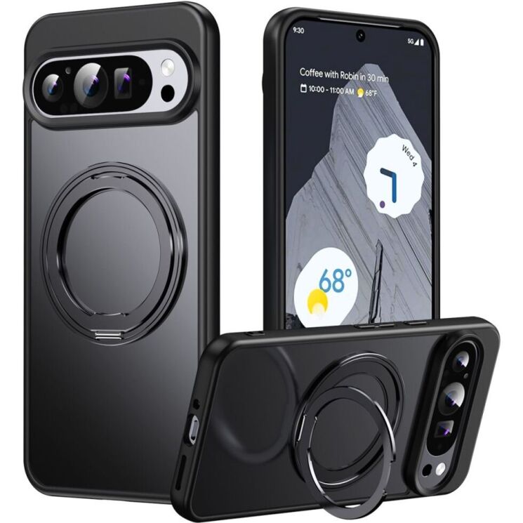 Защитный чехол Deexe Mag Stand для Google Pixel 9 / 9 Pro - Black: фото 1 из 13