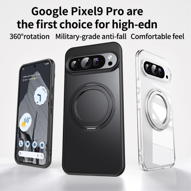 Защитный чехол Deexe Mag Stand для Google Pixel 9 / 9 Pro - Black: фото 7 из 13