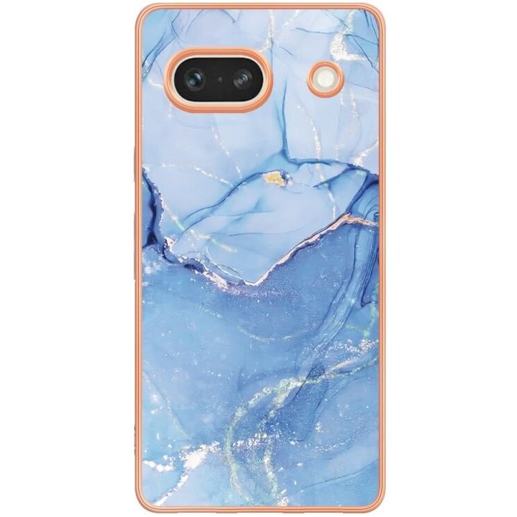 Защитный чехол Deexe Marble Case для Google Pixel 7a - Blue: фото 2 из 6