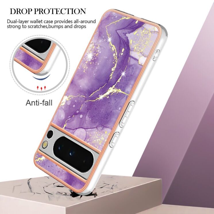 Защитный чехол Deexe Marble Style для Google Pixel 8 Pro - Green: фото 2 из 6