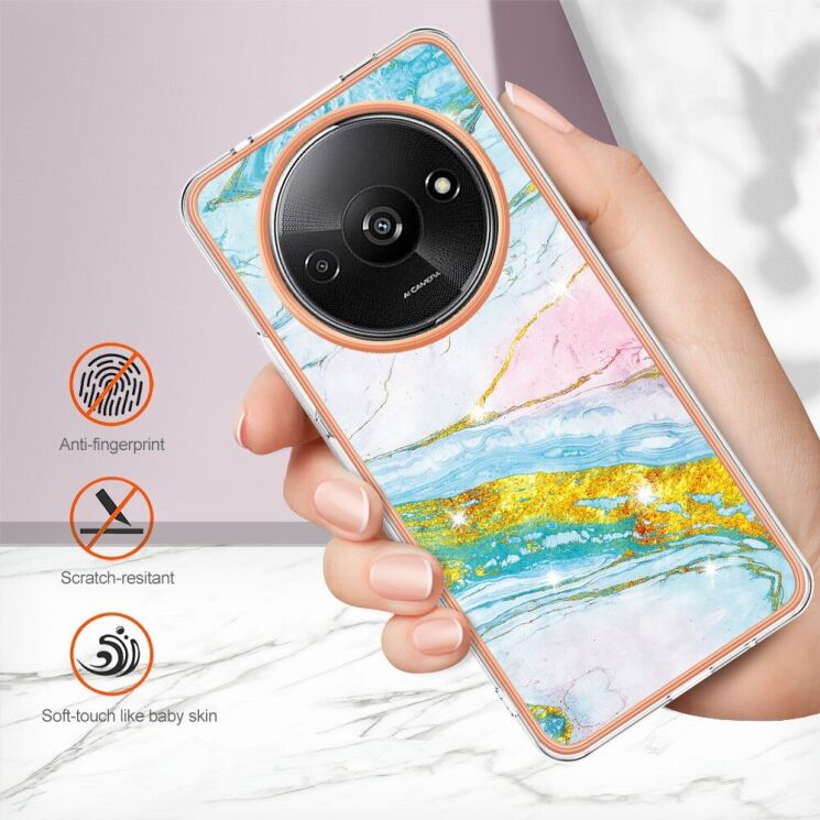Защитный чехол Deexe Marble Style для Xiaomi Redmi A3 - Rose Gold: фото 4 из 6