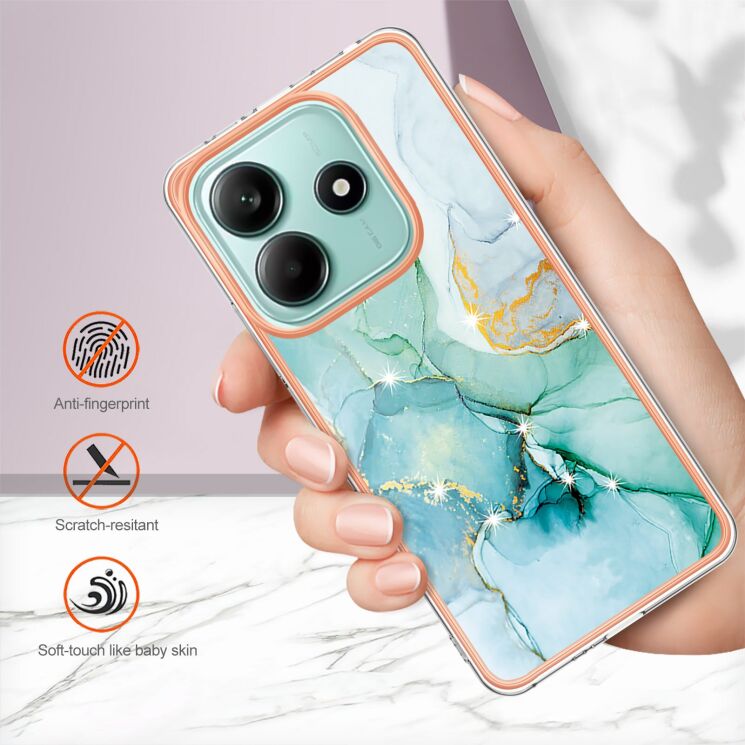 Защитный чехол Deexe Marble Style для Xiaomi Redmi Note 14 5G - Purple: фото 5 из 6