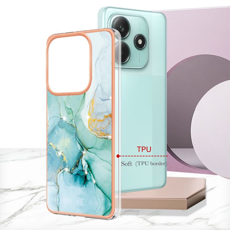 Защитный чехол Deexe Marble Style для Xiaomi Redmi Note 14 5G - Purple: фото 6 из 6