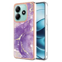 Защитный чехол Deexe Marble Style для Xiaomi Redmi Note 14 5G - Purple: фото 1 из 6