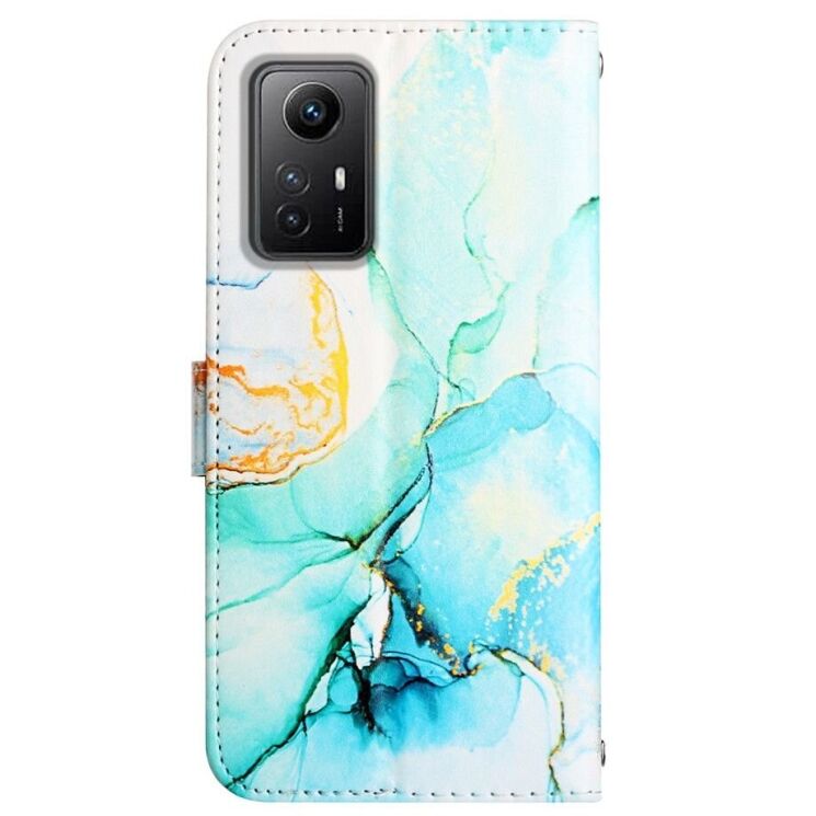 Защитный чехол Deexe Marble Wallet для Xiaomi Redmi Note 12S - Green: фото 6 из 8