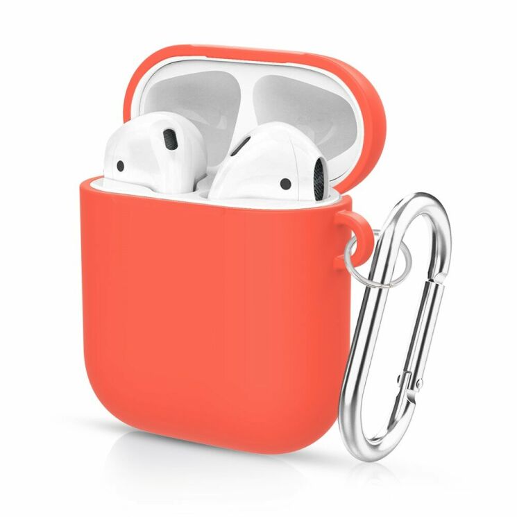 Защитный чехол Deexe Matte Case для Apple AirPods 1 / 2 - Watermelon Red: фото 1 из 6