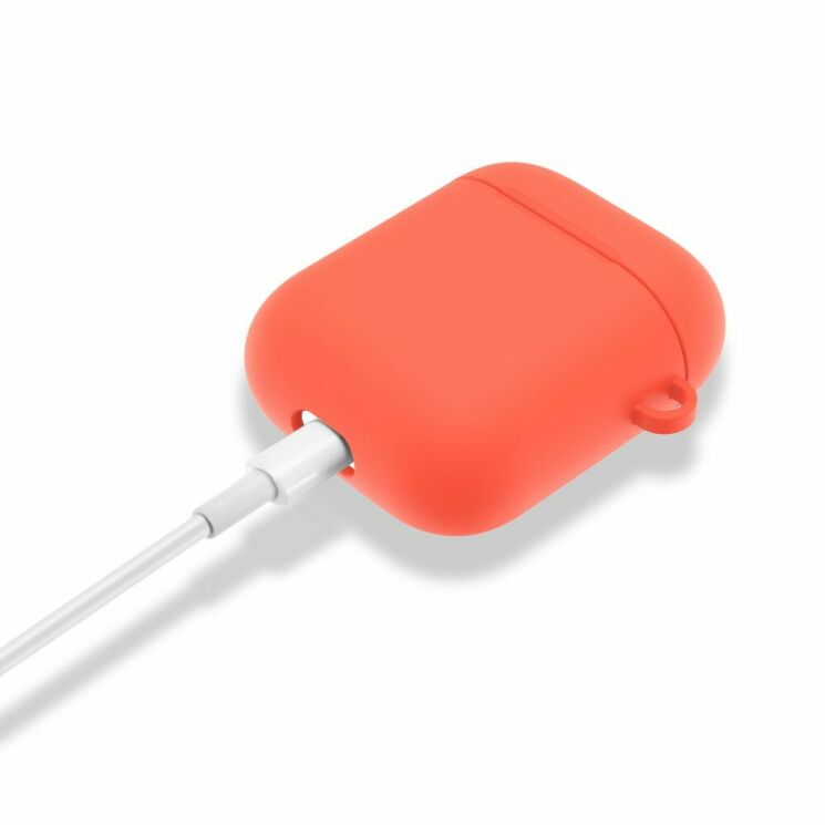 Защитный чехол Deexe Matte Case для Apple AirPods 1 / 2 - Watermelon Red: фото 5 из 6