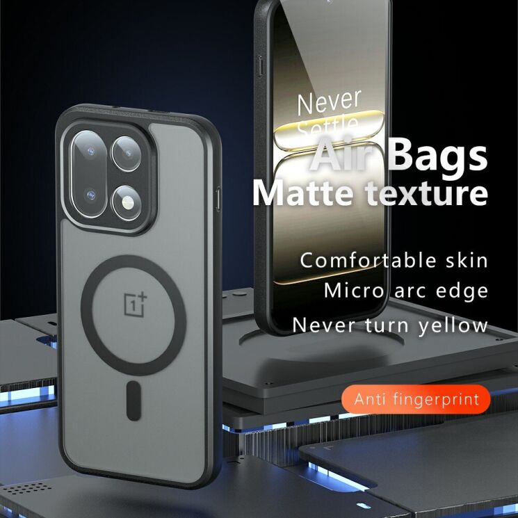 Защитный чехол Deexe Matte Skin with MagSafe для OnePlus 15 - Black (391304B) Защитный чехол Deexe Matte Skin with MagSafe для OnePlus 15 - Black: фото 3 из 13