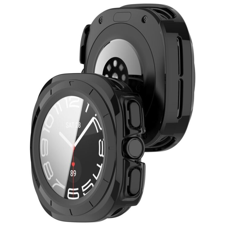 Защитный чехол Deexe Protective Frame для Samsung Galaxy Watch Ultra (47mm) - Black: фото 3 из 7