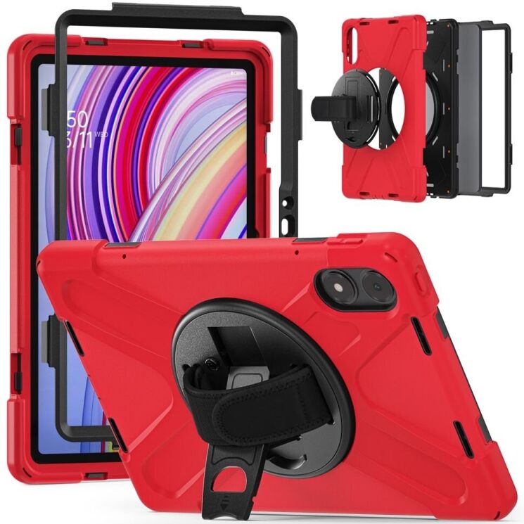 Защитный чехол Deexe Rotation Hybrid для Xiaomi Redmi Pad Pro / Poco Pad - Red: фото 1 из 14