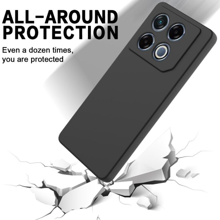 Защитный чехол Deexe Silicone Case для Infinix GT 20 Pro - Black: фото 5 из 8