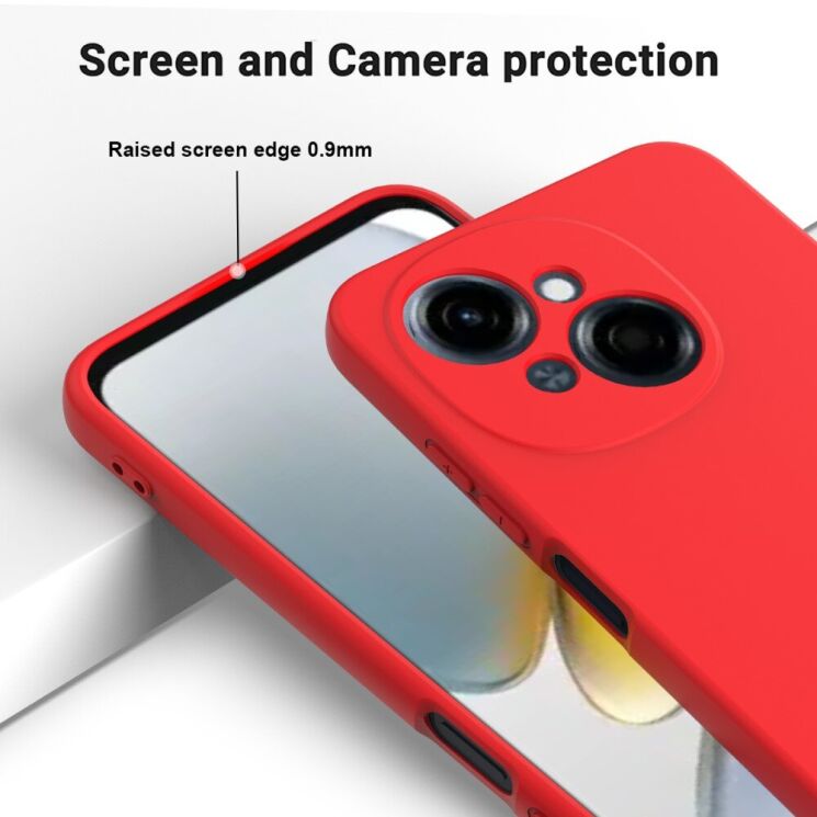 Защитный чехол Deexe Silicone Case для TECNO Spark Go 1 - Red: фото 4 из 8
