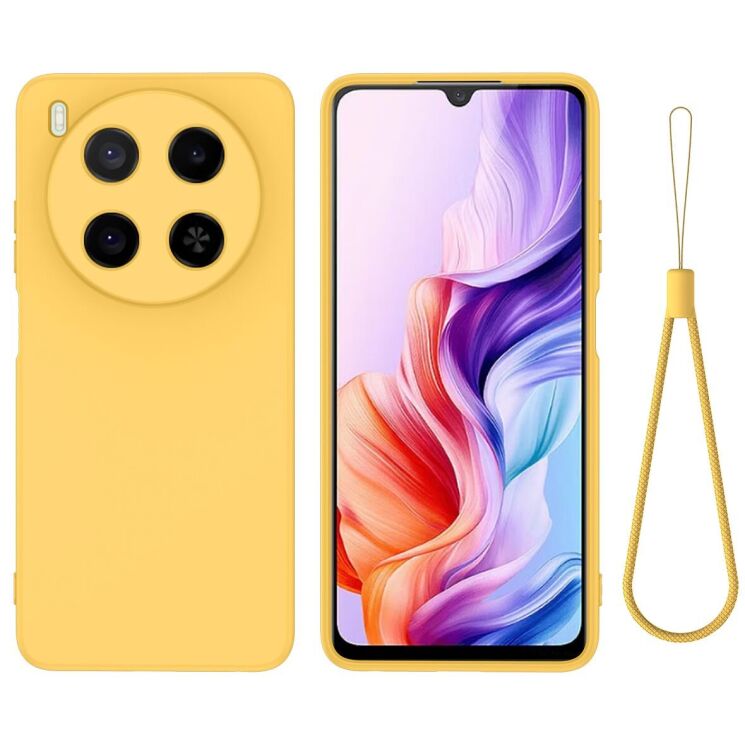 Силиконовый (TPU) чехол Deexe Silicone Case для ZTE Blade V70 Max - Yellow: фото 1 из 9