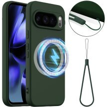 Захисний чохол Deexe Silicone Case with MagSafe для Google Pixel 10 Pro XL - Dark Green: фото 1 з 9