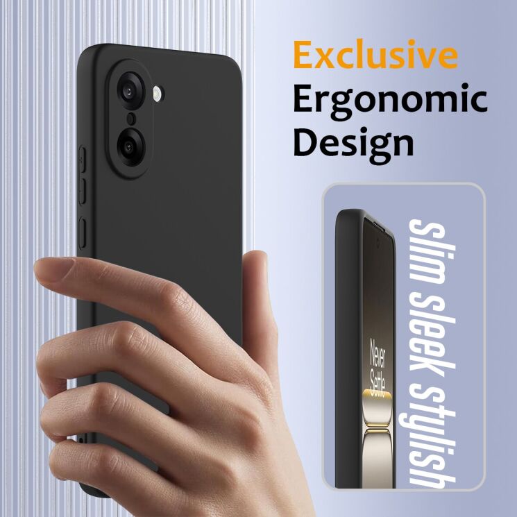 Защитный чехол Deexe Silicone Case with MagSafe для OnePlus Nord CE 5 / Ace 5 Racing - Black: фото 4 из 8
