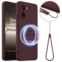Захисний чохол Deexe Silicone Case with MagSafe для OnePlus Nord CE 5 / Ace 5 Racing - Wine Red: фото 1 з 8