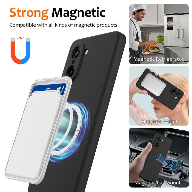 Защитный чехол Deexe Silicone Case with MagSafe для OnePlus Nord CE 5 / Ace 5 Racing - Black: фото 3 из 8