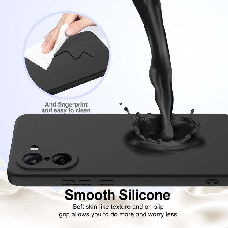 Защитный чехол Deexe Silicone Case with MagSafe для OnePlus Nord CE 5 / Ace 5 Racing - Black: фото 5 из 8