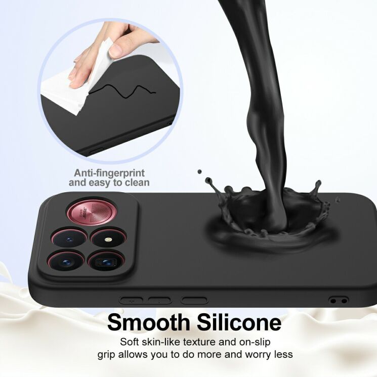 Защитный чехол Deexe Silicone Case with MagSafe для Xiaomi Poco F9 Ultra - Dark Blue: фото 5 из 8