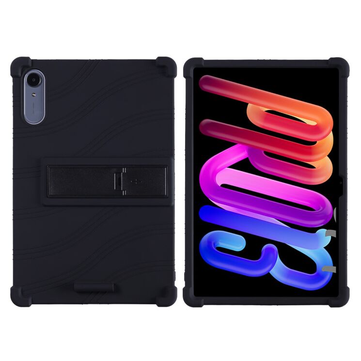 Захисний чохол Deexe Silicone Kickstand для Lenovo Idea Tab Pro Gen 2 - Black: фото 1 з 18