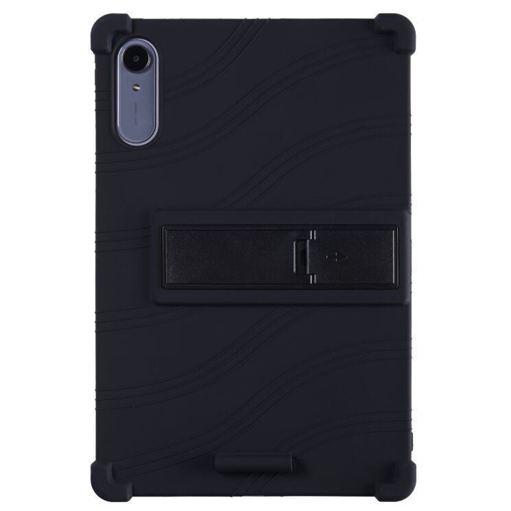 Захисний чохол Deexe Silicone Kickstand для Lenovo Idea Tab Pro Gen 2 - Black: фото 3 з 18