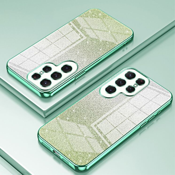 Защитный чехол Deexe Sparkles Cover для Samsung Galaxy S23 Ultra (S918) - Green: фото 2 из 7