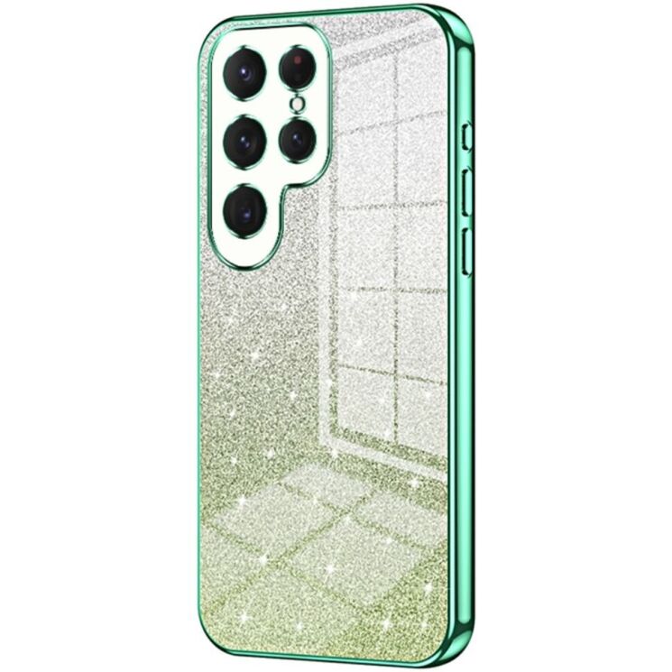 Защитный чехол Deexe Sparkles Cover для Samsung Galaxy S23 Ultra (S918) - Green: фото 1 из 7