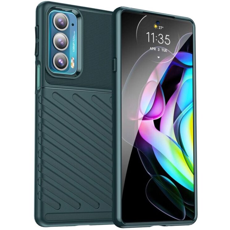 Захисний чохол Deexe Thunder Series для Motorola Edge 20 - Green: фото 1 з 8