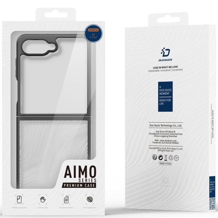 Захисний чохол DUX DUCIS Aimo Series (FF) для Samsung Galaxy Flip 7 - Black: фото 3 з 10