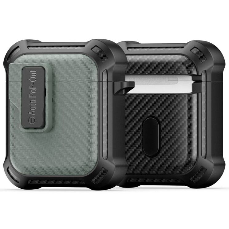 Защитный чехол DUX DUCIS PECI Series для Apple AirPods 1 / 2 - Army Green: фото 2 из 19